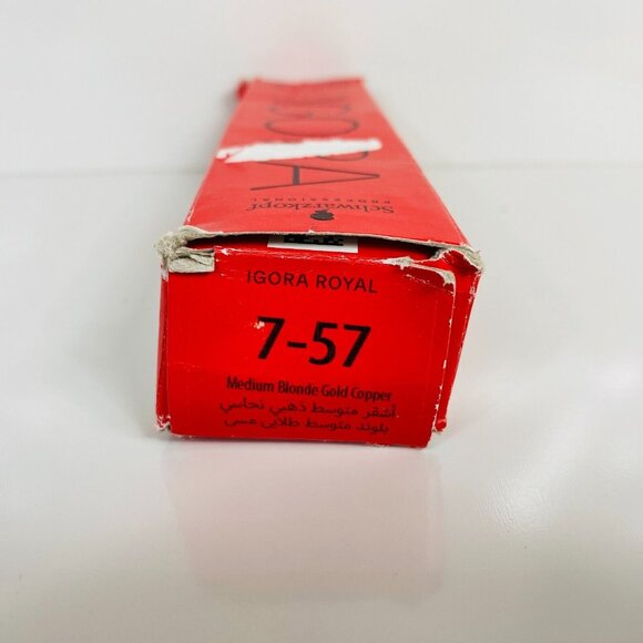 Schwarzkopf Igora Royal Permanent Hair Color 7-57 Med Blnde Gld Cpr Exp 1/26 - Picture 6 of 6